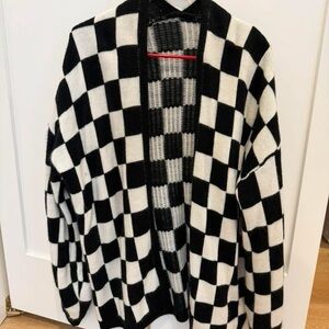 Checkered Black and White Men's Sweater